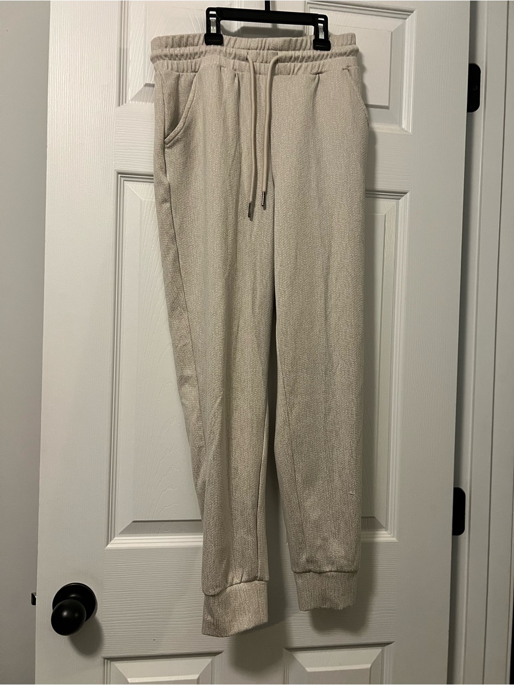 Kyodan Cream Knit Jogger Pants with Drawstring